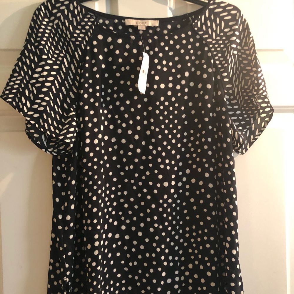 Loft navy and white top.  NWT